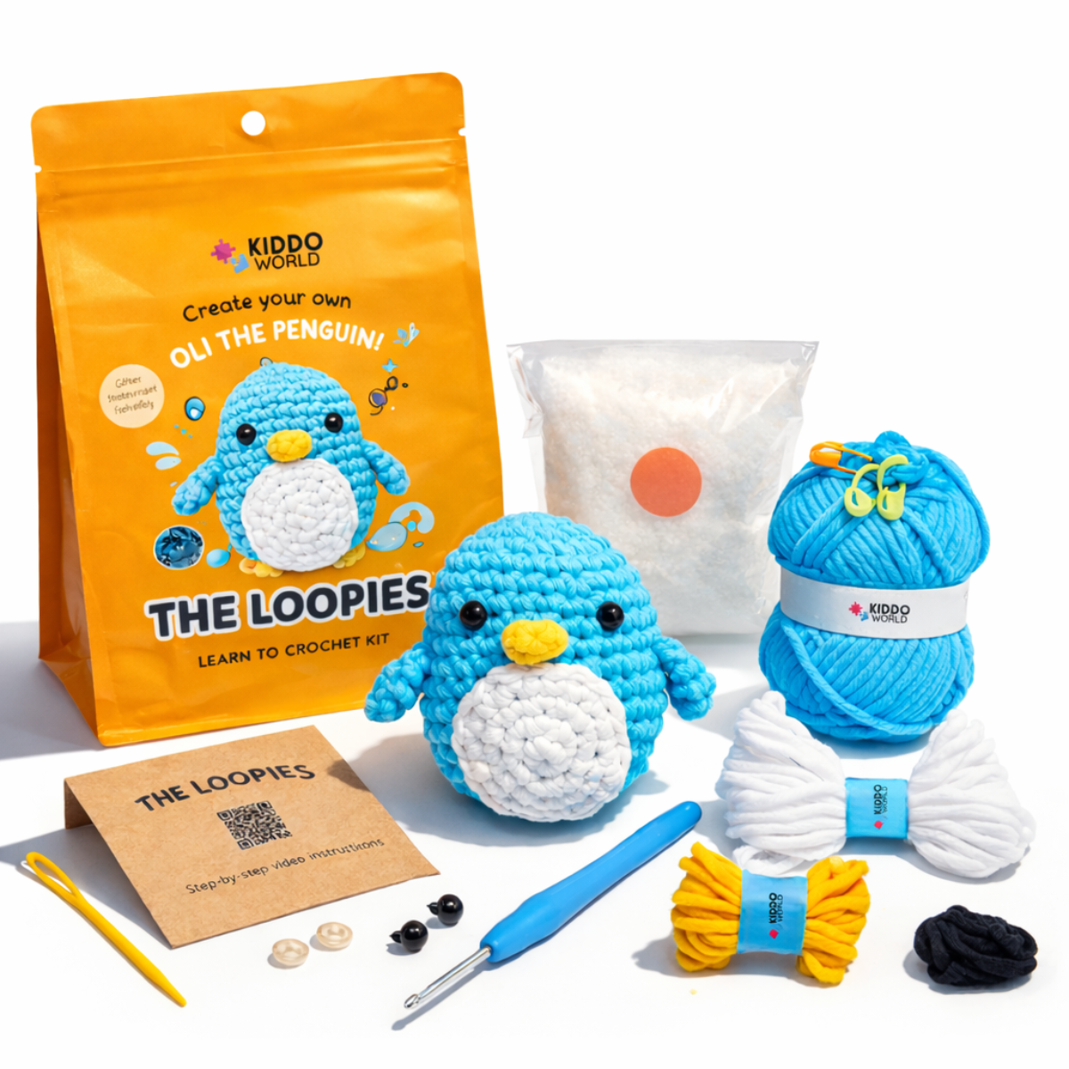 Oli the Penguin | Crochet Kit for Beginners