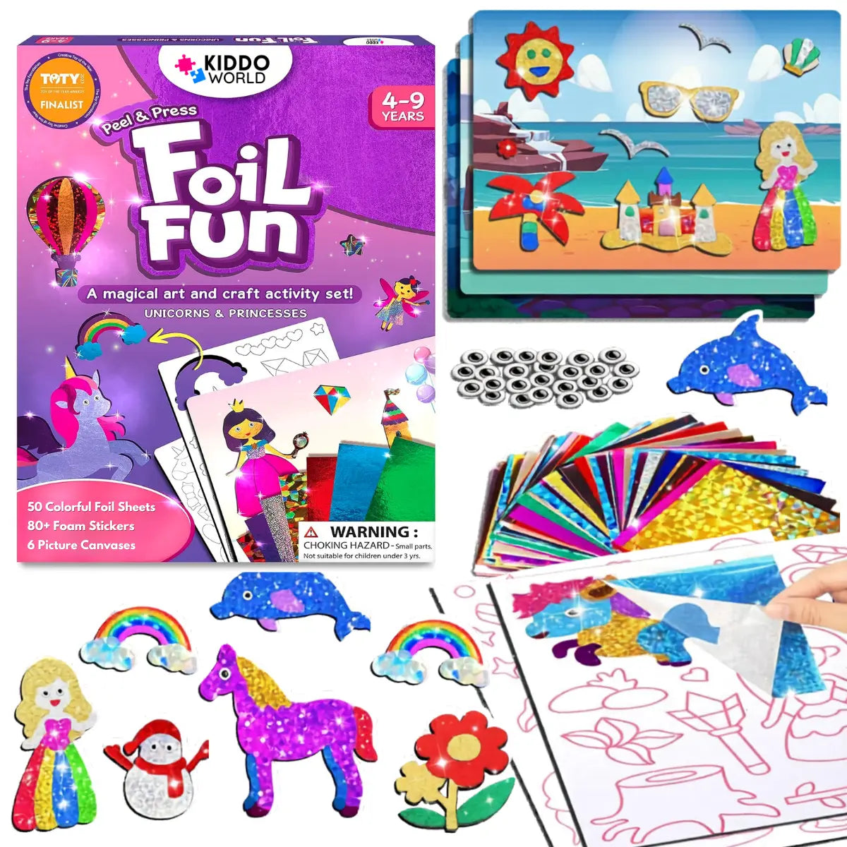Foil Fun: Unicorns & Princesses – Create Sparkling Fairytales with No Mess! (4+ years)