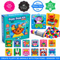 Pom Pom Kit – Create Magical 3D Animals with Fluffy Pom Poms, No Mess! (5+ years)