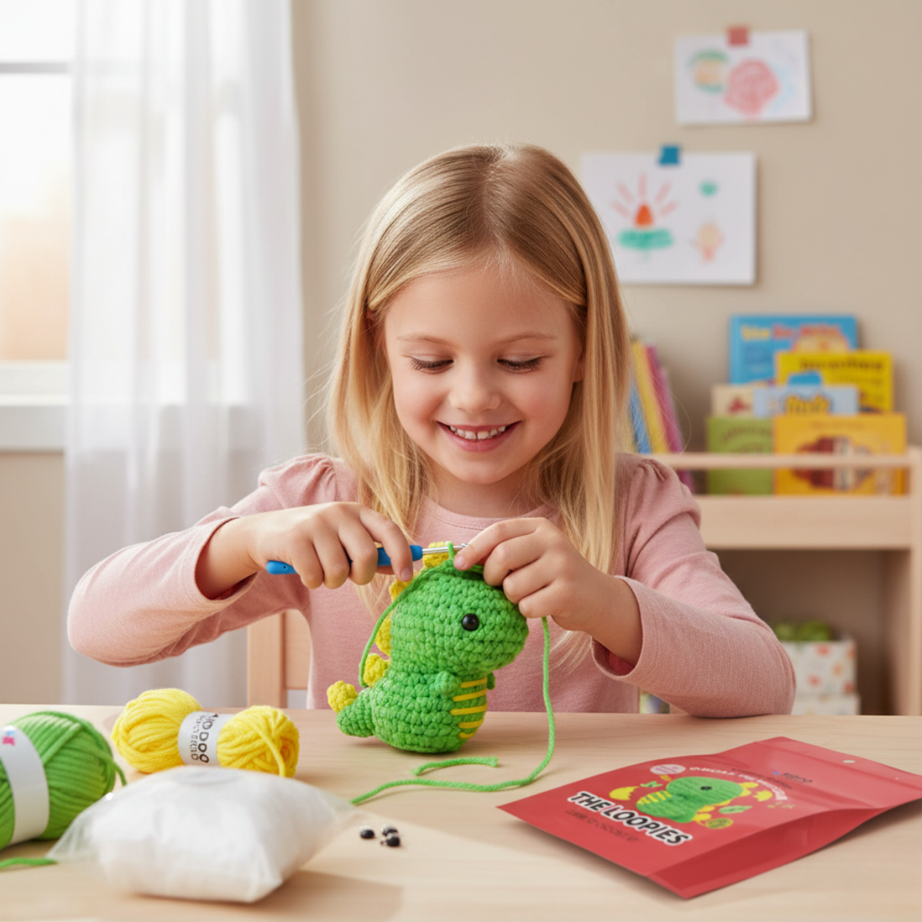 Oscar the Dinosaur | Crochet Kit for Beginners