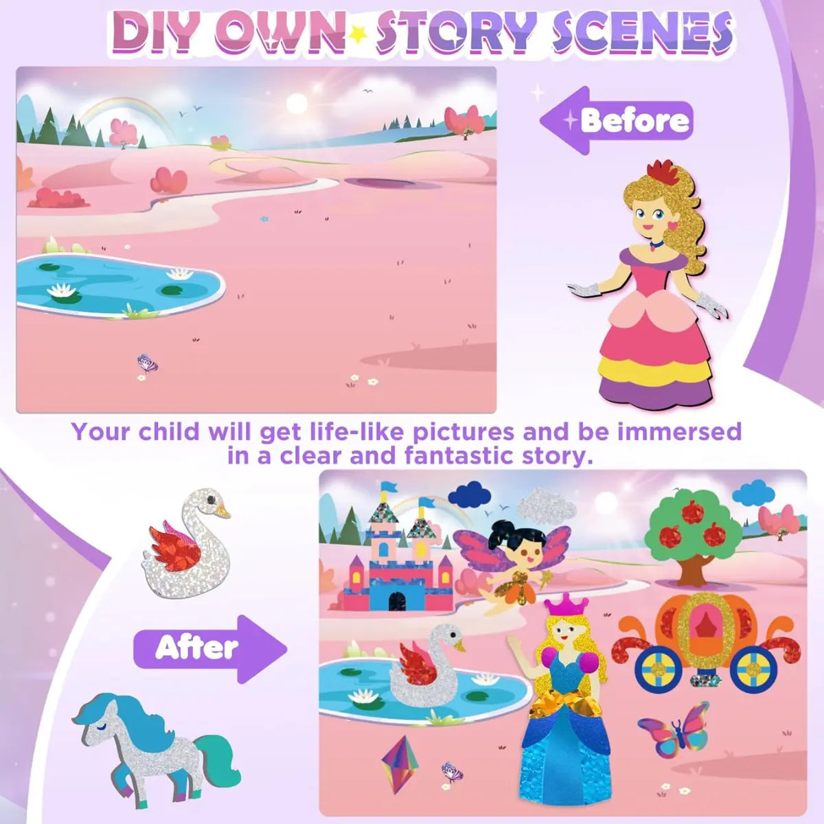 Foil Fun: Unicorns & Princesses – Create Sparkling Fairytales with No Mess! (4+ years)