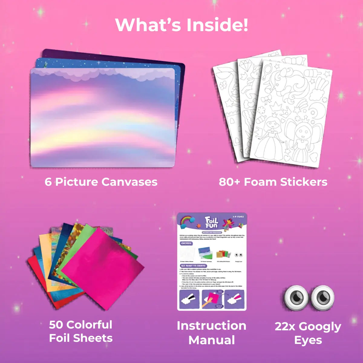 Foil Fun: Unicorns & Princesses – Create Sparkling Fairytales with No Mess! (4+ years)