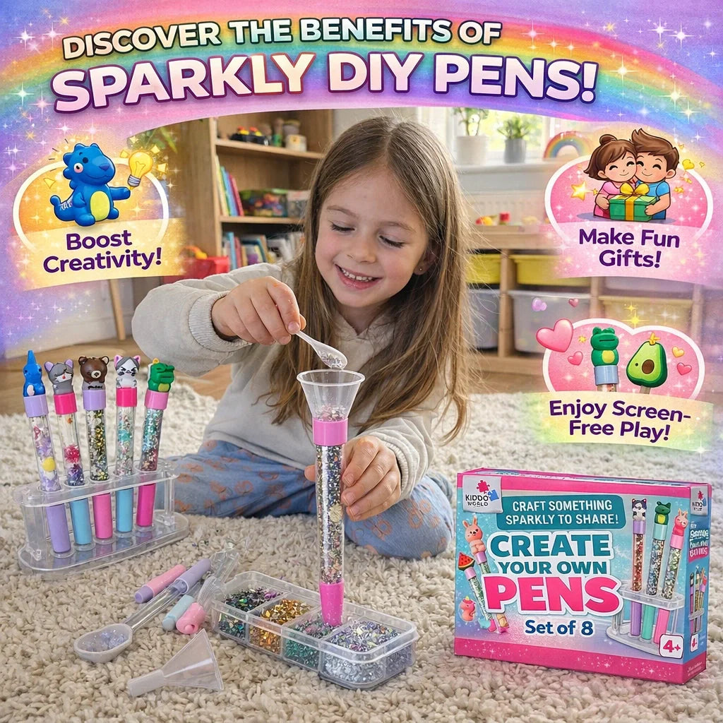 Magical Glitter Pens – DIY Pens with Floating Glitter Your Child Can Build! (4+ years)