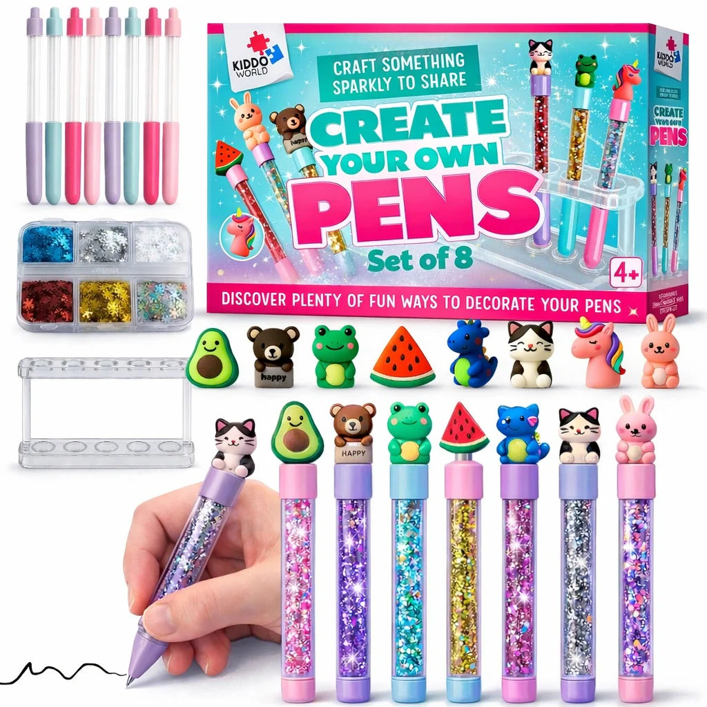 Magical Glitter Pens – DIY Pens with Floating Glitter Your Child Can Build! (4+ years)