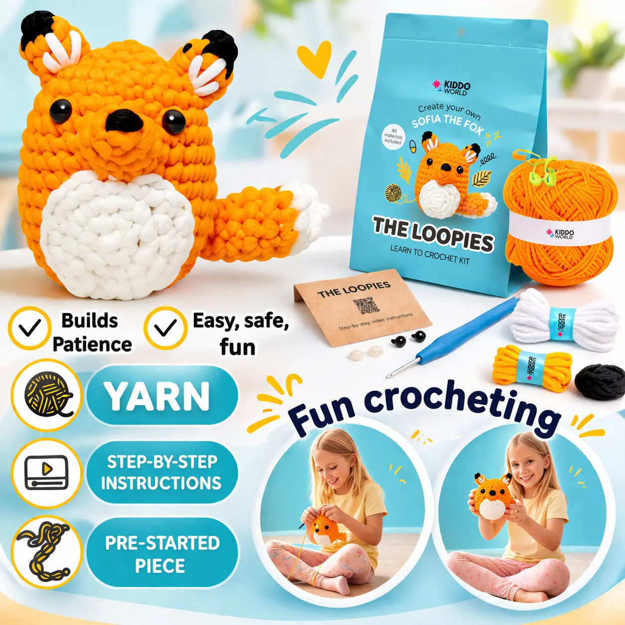 Sofia the Fox | Crochet Kit for Beginners