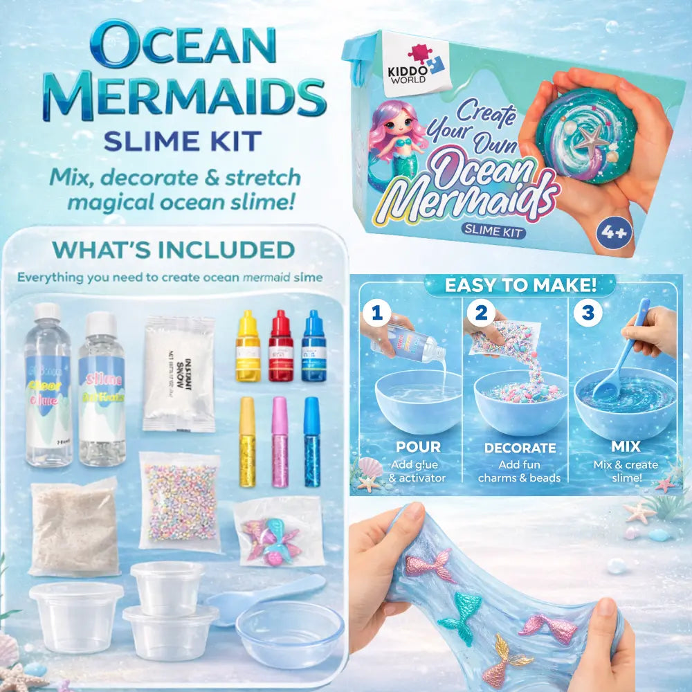 Mermaid Ocean Slime – Create Sparkling Ocean Slime with Mermaids! (4+ years)