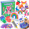 Tufting Kit – Create Beautiful 3D Art with Colorful Fabric Pieces, No Glue and No Mess! (5+ years)